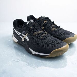 ASICS Gel-Resolution Tennis Shoes Black Gold Men’s Size 9 - 9.5 Athletic